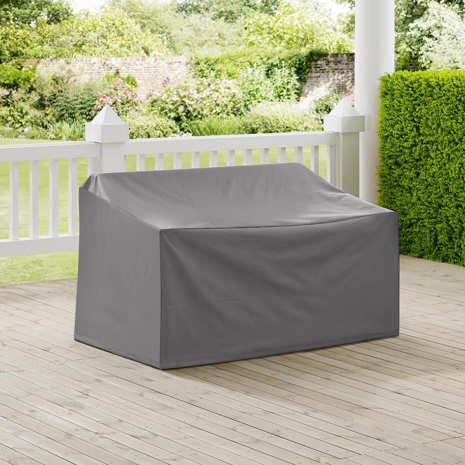 Outdoor Loveseat Cover - Heavy Duty Vinyl, Waterproof, Patio Furniture Protector - 36.5 x 58 x 30 in