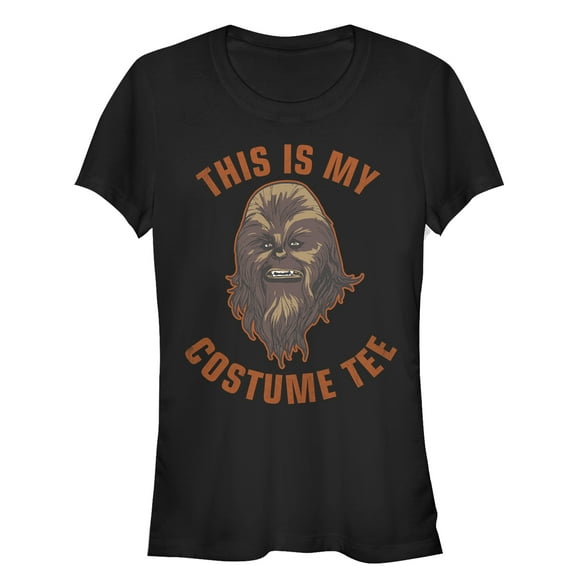 Junior's Star Wars Halloween This is My Chewie Costume Graphic Tee Black 2X Large