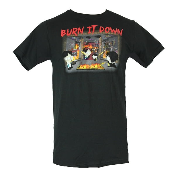 South Park Mens T Shirt Burn It Down The Goth Kids Destroy The Vampire Lair Walmart Com