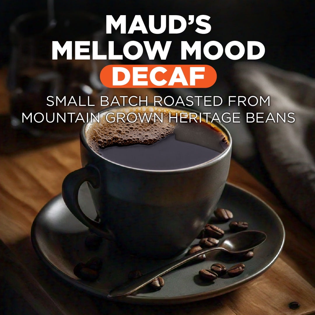 Maud's Decaf Dark Medium Roast Coffee Pods, Mellow Mood Decaf, Compatible w/ K-Cup Brewers, 100ct
