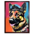 thumbnail image 1 of German Shepherd Wearing Police Hat Modern Pop Art Art Print Framed Poster Wall Decor 12x16 inch, 1 of 5