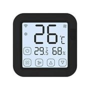 Anself Smart Thermostat with Wifi IR Air Conditioner Controller, LCD Display, App Control, Temperature Humidity Sensor,Compatible with Home Split Portable AC