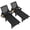 Black, variant on U-HOMY Set of 2 Outdoor Chaise Lounge Chairs, HDPE Wood Grain Patio Lounger with 6-Position Adjustable Backrest for Poolside Patio