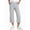 Gray, variant on SBYOJLPB Solid Color Capris Pants for Women Elastic Waist Pocket Casual Stretchy Stylish Pants for Spring Summer Women's Cropped Pants