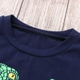 thumbnail image 4 of Povozer Boy's 2 Piece Outfits Print Short Sleeve T Shirt and Shorts Set(Navy,4-5Y), 4 of 5