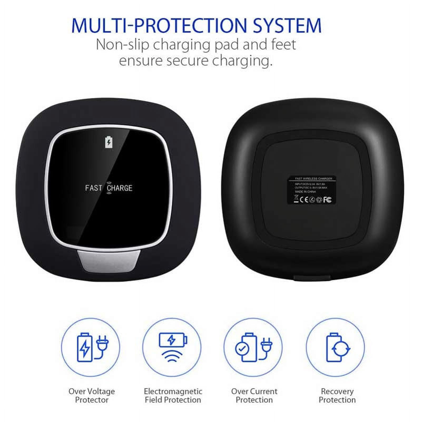 7.5W and 10W Fast Wireless Charger Charging Slim Pad for  T-Mobile iPhone 8 PLUS - AT&T iPhone 8 - Sprint iPhone 8 - Verizon iPhone 8 - T-Mobile iPhone 8 - AT&T Samsung Galaxy S9+
