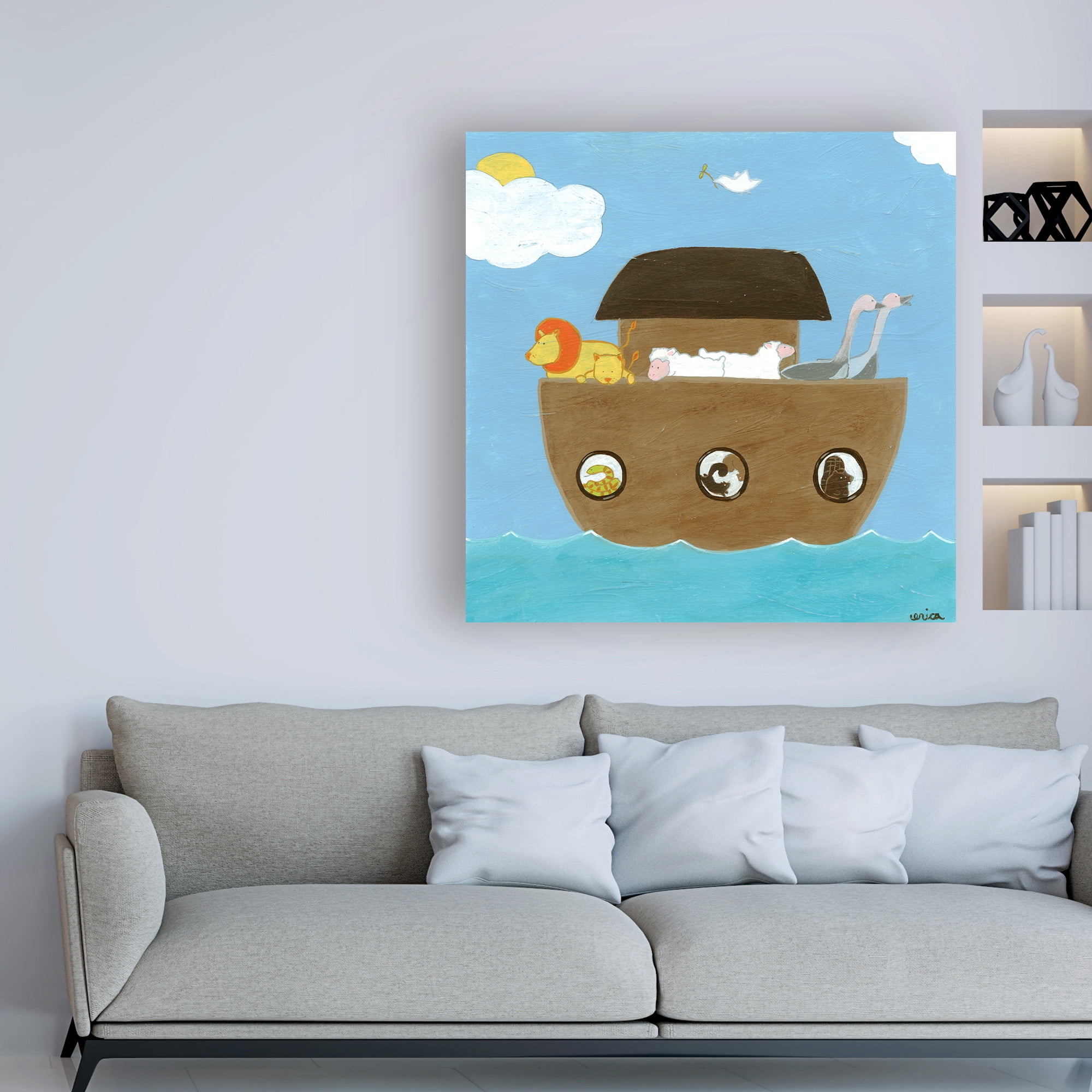 Trademark Fine Art 'Noahs Ark II' Canvas Art by June Erica Vess