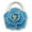 Blue, variant on Elegant Foldable Handbag Hook Flower Design Table Holder Portable Desk Purse Hanger Metal