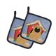 thumbnail image 1 of ""Caroline'S Treasures Dog House Collection Pug Brown Par De Agarraderas Bb2761Pthd 7.5Hx7.5W Multicolor"", 1 of 1