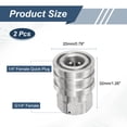 thumbnail image 2 of Uxcell 2 Pack Pressure Washer Adapter, 1/4" Female Quick Plug to G1/4" Female Stainless Steel Quick Connect Fittings Swivel Adapter for Pressure Power Washers Hose, 2 of 5