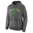 thumbnail image 2 of Men's Fanatics Gray Minnesota North Stars Heritage Broken Ice Washed Raglan Pullover Hoodie, 2 of 3
