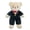 Black, variant on Couple Wedding Bear Plush Toy, Engagement Gift, Wedding Decoration, 17.7 inches(Black, White)