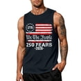 thumbnail image 2 of LNZGNM Men's 250 Anniversary USA Tank Tops Plus Size Usa Flag Sleeveless Shirts Muscle Graphic Tank Tops Casual Outdoor Tee,Navy 2XL, 2 of 3