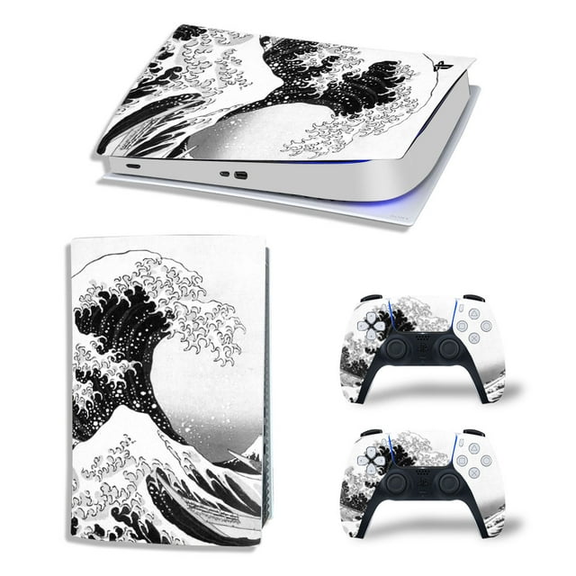 PS5 Digital Edition Skin Sticker Geometry Removable Cover PVC Vinyl for PS5 Console and 2 Controllers PS5Digital-7740
