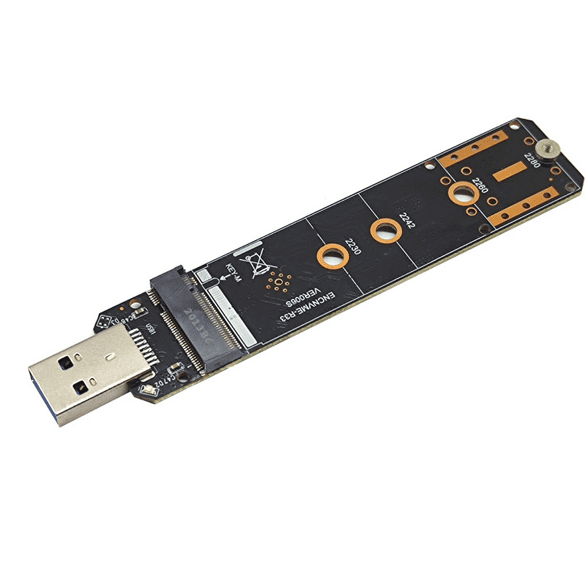 3X M.2 NVME SSD to USB3.2 GEN2 10Gbps Adapter M.2 NVME SSD Adapter for 2230 2242 2260 2280 NVME M.2 SSD RTL9210B