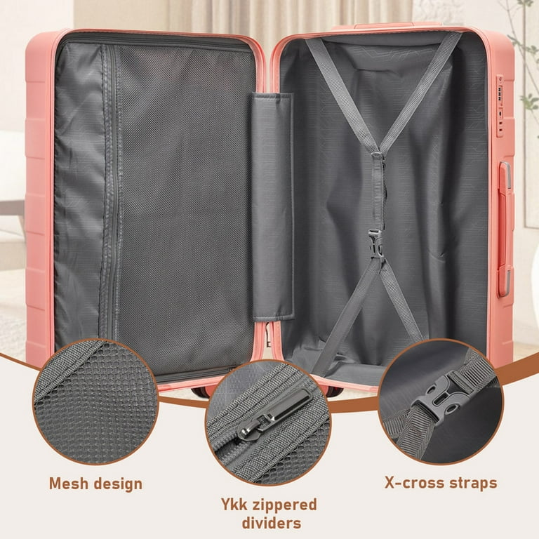 Joyway 20 Inch Carry-on Suitcase with Spinner Wheels TSA Lock Hard