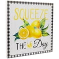 thumbnail image 3 of Northlight White and Black Gingham "Squeeze the Day" Decorative Lemon Wall Art 13.75", 3 of 7