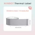 thumbnail image 2 of NIIMBOT D101 Labels, 1"x 2.36"(25x60mm) Thermal Sticker Label for D101 Label Maker, 1 Roll of 110 Papers(Clear), 2 of 7