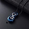 thumbnail image 4 of Infinity Love Urn Pendant Stainless Steel Snake Chain Cremation Jewelry for Ashes for Woman Free Filling Tools Include, 4 of 5