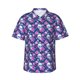 thumbnail image 1 of Fotbe Skull Flower Camisa Hawaiana para Hombre Unisex – Camisa Casual de Verano con Botones de Manga Corta de Algodón y Lino,Small, 1 of 7
