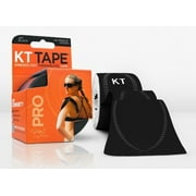 Pro Extreme Therapeutic Elastic Kinesiology Tape (20 Pre-Cut), 10", Black, Specially formulated extra-strength adhesive for extreme conditions: water activities,.., By KT Tape