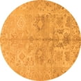 thumbnail image 1 of Ahgly Company Indoor Round Oriental Orange Traditional Area Rugs, 7' Round, 1 of 4