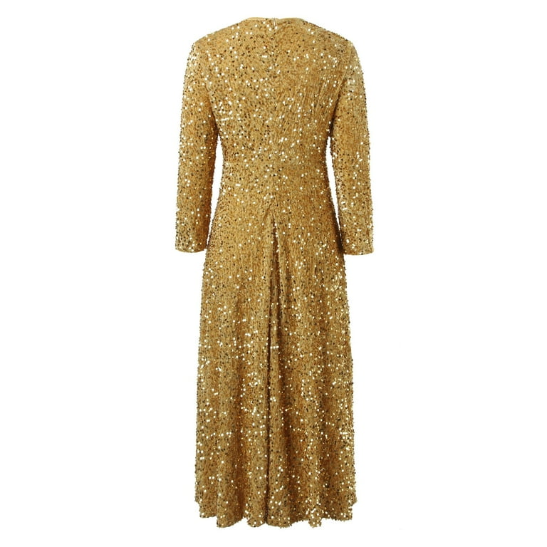 fitted lace wedding dress Elsa maxi dress gold / Simple golden dress main image 0