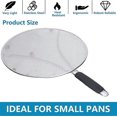 thumbnail image 2 of Splatter Lid, Stainless Steel Splatter Screen Protector, Prevents Splashing, Stainless, Fits All Pots or Pans (33cm), 2 of 5