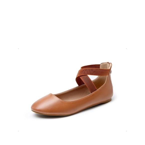 DREAM PAIRS Zapatos Planos para Mujer con Tiras Elásticas en el Tobillo Talla 6.5