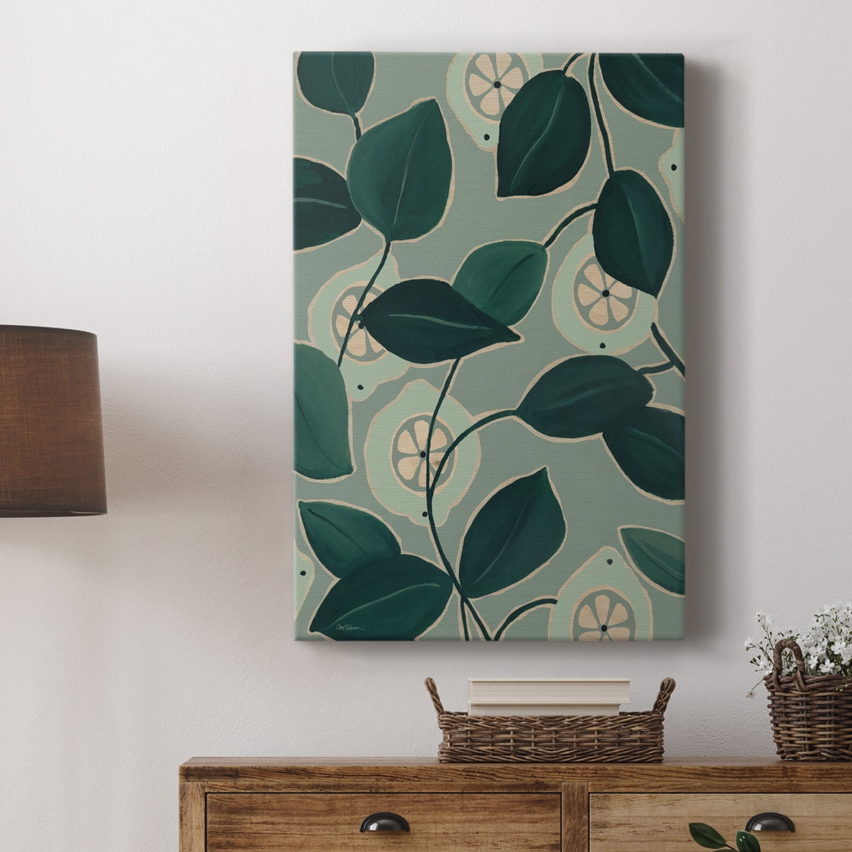 Monochrome Limes Premium Gallery Wrapped Canvas - Ready to Hang