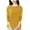 Yellow, variant on Womens Tops Round-neck Solid Color Fall/Winter Long Sleeved Loose Blouses Shirts,Tops for Women Blue
