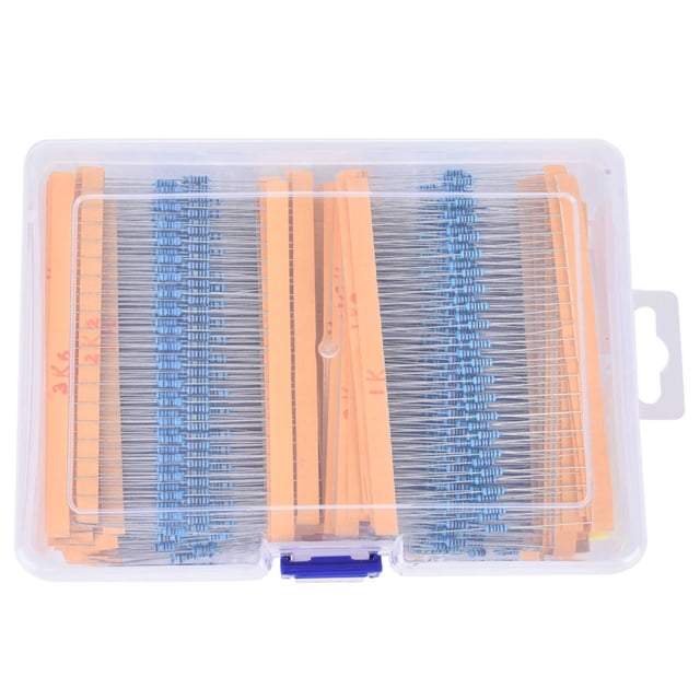 Resistencia fija, 2600 piezas Resistencias de película metálica Kit surtido de resistencias Componente electrónico Altamente recomendado