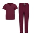 thumbnail image 1 of Conjunto de uniforme médico para mujer y hombre, suave, clásico, absorbente de sudor, uniforme de enfermería para enfermera SG, 1 of 9