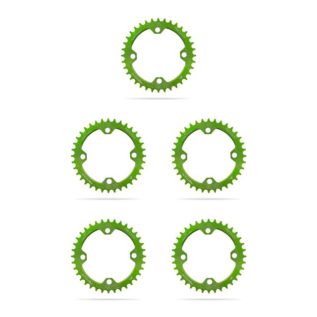 Juego de cadenas de bicicleta Greeniant AM / XC Aleación de aluminio Verde 34T 5Conjunto