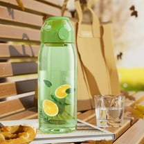 Ikohbadg 580ml Leakproof Sports Water Bottle with Hand Strap Stirring Filter Large Capacity Fitness Water Bottle Food Grade Plastic 19.6oz Sports Hydration Bottle with Ergonomic Hand Grip Locking Lid