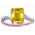 thumbnail image 3 of Star K � Big Stone Octagon Emerald Cut 10x8 Citrine Bypass solitaire ring, 3 of 9