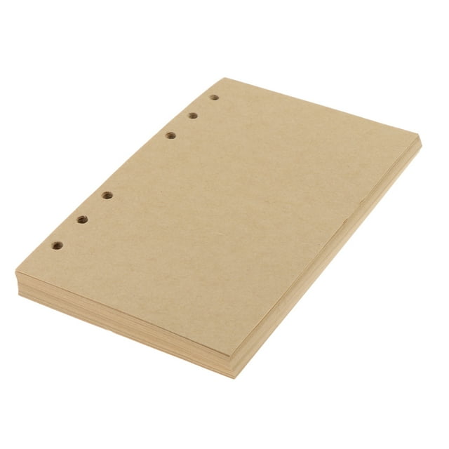80 Hojas Tamaño A6 Recarga Sin Forro Insertos de Papel Kraft Sin Forro de SM SunniMix Papel recargable para cuaderno