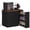 Black+Walnut, variant on Advwin Heavy Duty 3D Printer Cabinet with Rolling Filament Storage & Power Outlet, Large 3D Printer Stand Workstation Organizer with Drawer & Storage Cabinet for Home Studio Office, Black+Walnut