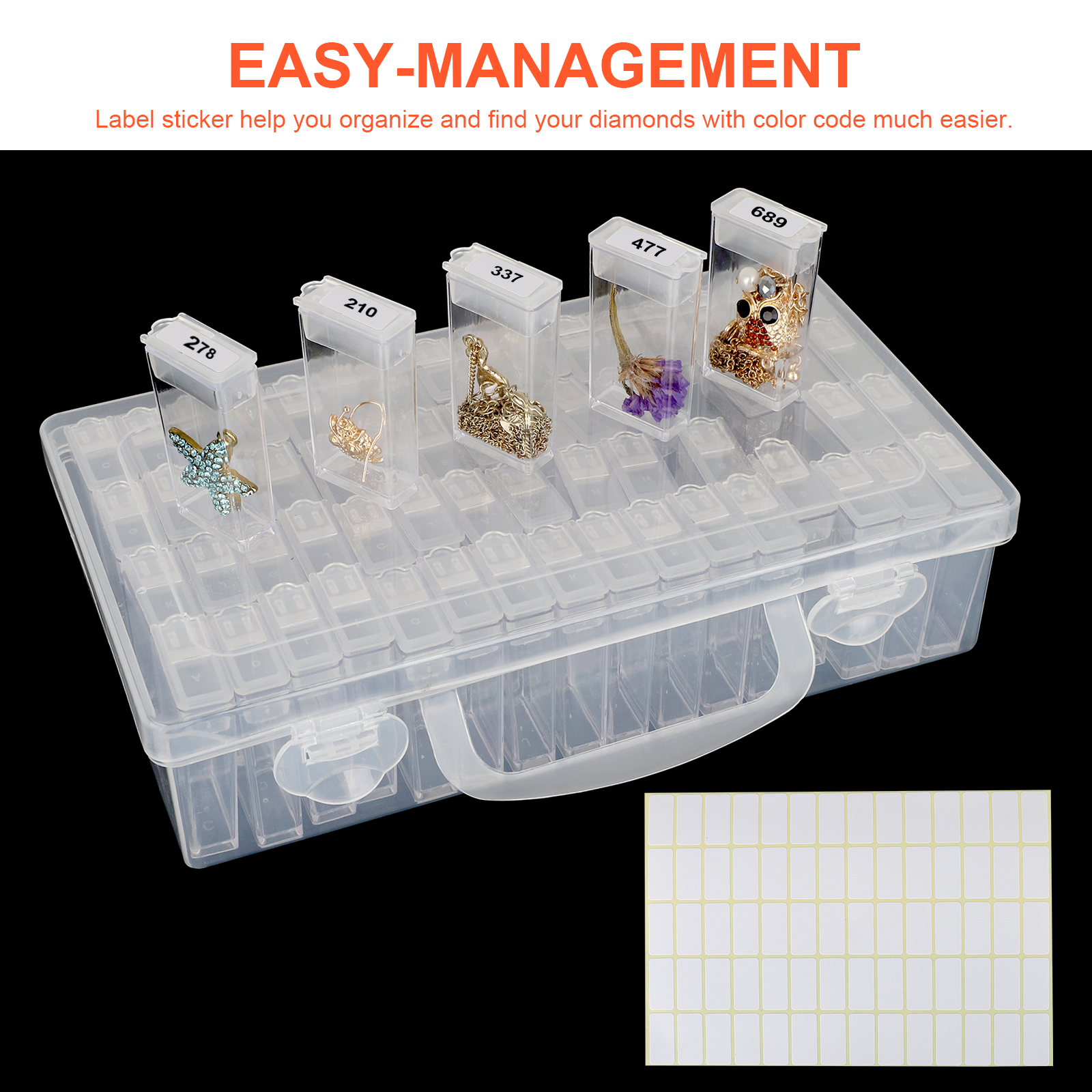 TSV 64-Grid Diamond Painting Storage Organizer Box photo 8