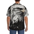 thumbnail image 3 of Fuzoiu Ink Style Bald Eagle Print Men's Casual Short,Men's Short Sleeve Shirt,Mens Casual Button Down Shirts,Cuban Collar Summer Shirt for Beach, Vacation, and Outdoor Activities-4X-Large, 3 of 5