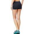 thumbnail image 2 of Aeropostale Womens Striped Running Athletic Workout Shorts, Black, Juniors, X-Small, 2 of 2