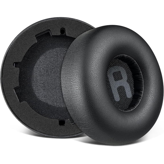 SOULWIT Earpads Replacement for JBL Tune 600(T600BTNC 600BTNC)/660(T660NC 660NC)/670(T670NC 670NC) Headphones, Ear Pads Cushions with Soft Protein Leather, Noise Isolation Foam - Black