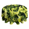 thumbnail image 4 of Camouflage Round Tablecloth 60x60in(153x153cm) – Waterproof Polyester Table Cover with Full Print Design, Wrinkle Resistant & Washable for Kitchen Dining Party Decor, 4 of 6