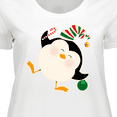 thumbnail image 4 of Inktastic Happy Christmas Penguin Women's Plus Size T-Shirt, 4 of 5