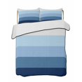 thumbnail image 2 of Blue Ombre Full Size Down Alternative Comforter, Lightweight Comforter Quilt Bedding Set with Pillow Shams Modern Abstract Art Farmhouse Striped All Seasons Bed Comforter Duvet Insert 78"x90", 2 of 7