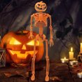 thumbnail image 1 of Decoraciones de esqueleto de Halloween adornos festivos esqueleto de tamaño natural para patio, 1 of 8