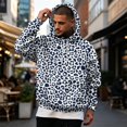 thumbnail image 6 of men's leopard print hoodie, retro animal print pullover sweatshirt, vintage casual hooded top with pocket, brown cheetah pattern fleece jumper, streetwear graphic hoodie for men, cozy winter warm, 6 of 7