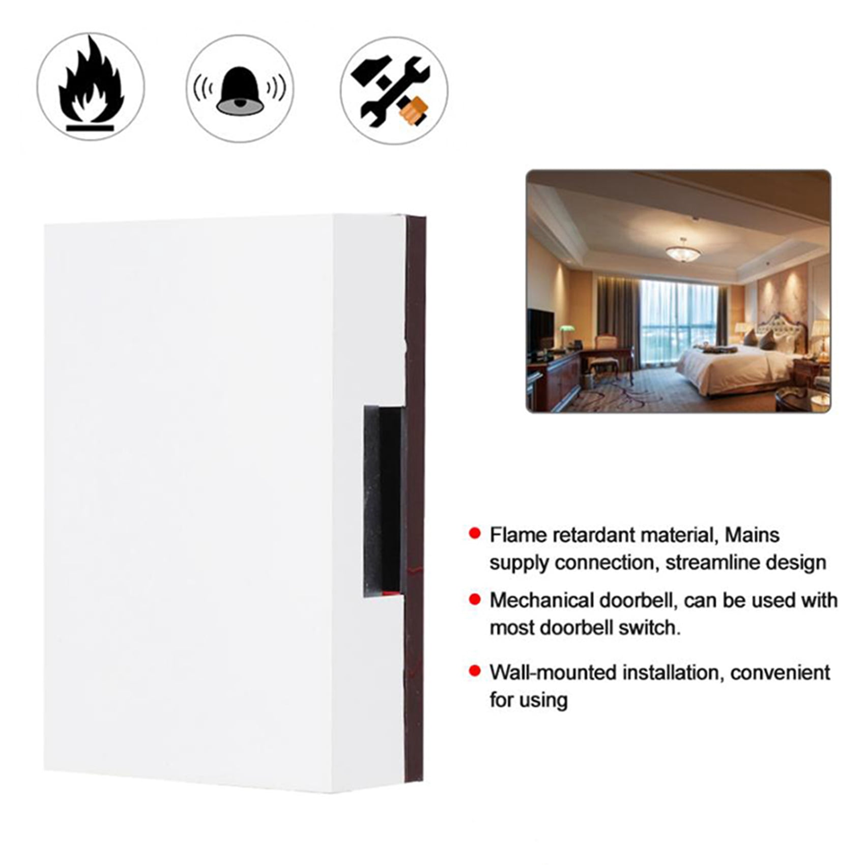 2X 220V Wired Doorbell Manual Ding Chime for Home Hotel Access Control System Timbre Puerta Casa Smart