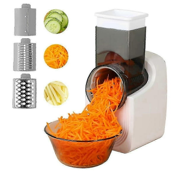 Multifunctional Electric Food Processor for Cheese, Vegetables, and Salad Preparation