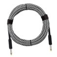 thumbnail image 2 of Cable de reducción de ruido para guitarra de 3 metros, cable de extensión de audio con núcleo de cobre puro, color blanco y negro, para bajo., 2 of 12